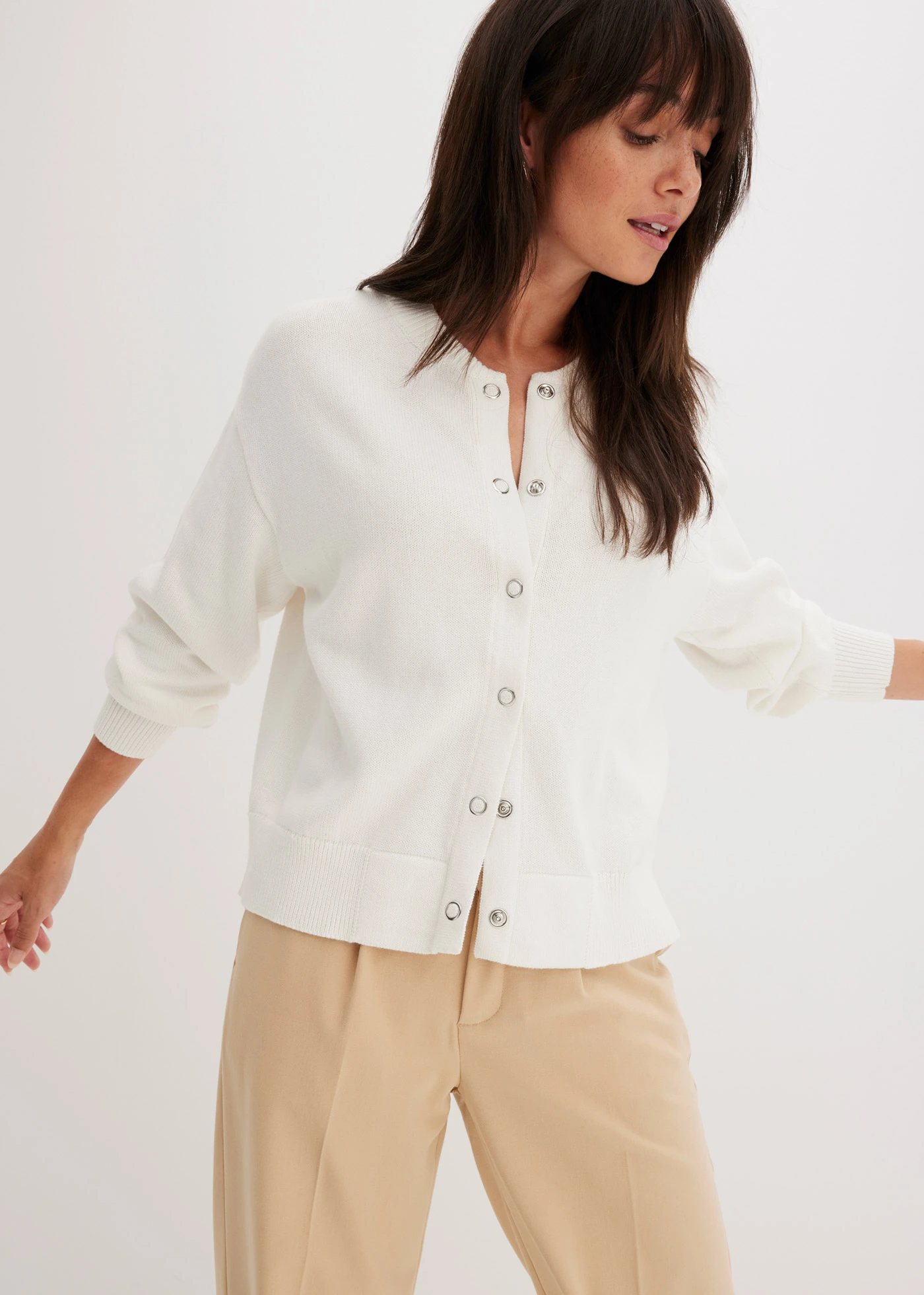 Vest van puur katoen • wolwit • bonprix online shop