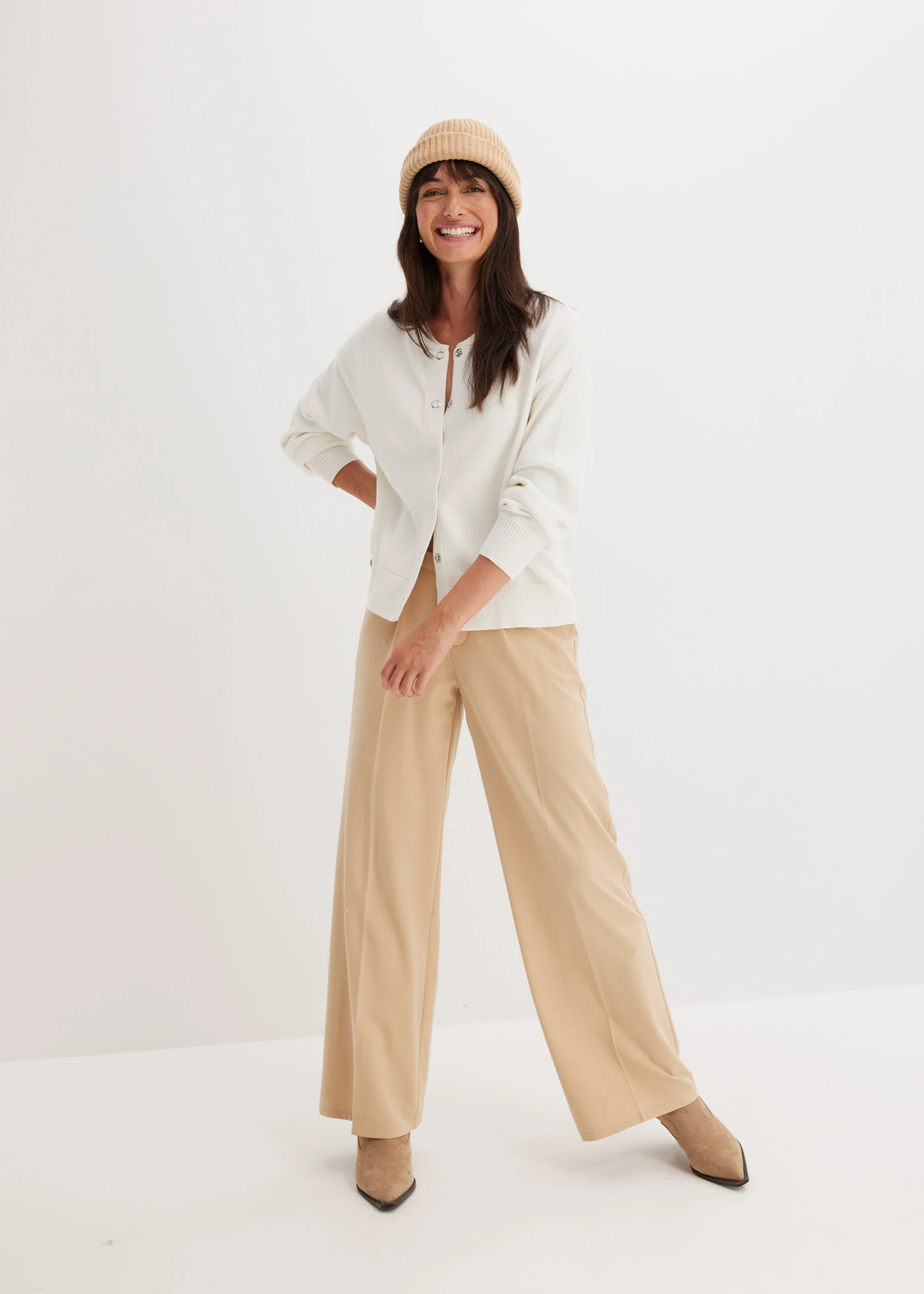 Vest van puur katoen • wolwit • bonprix online shop