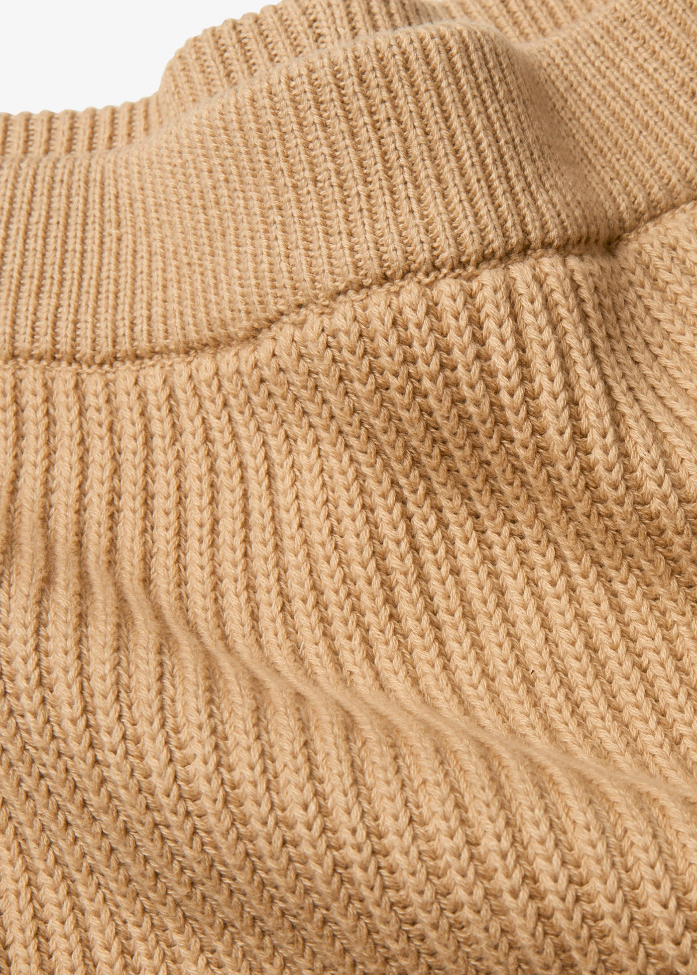 Fustă tricotată din bumbac 100% • bej-latte • magazin bonprix