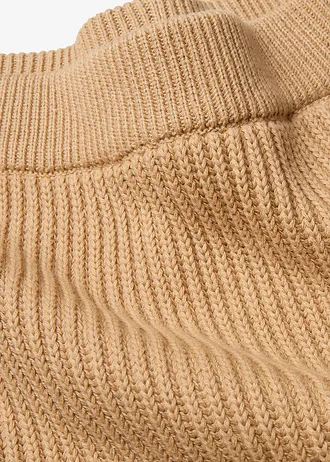Fustă tricotată din bumbac 100% • bej-latte • magazin bonprix