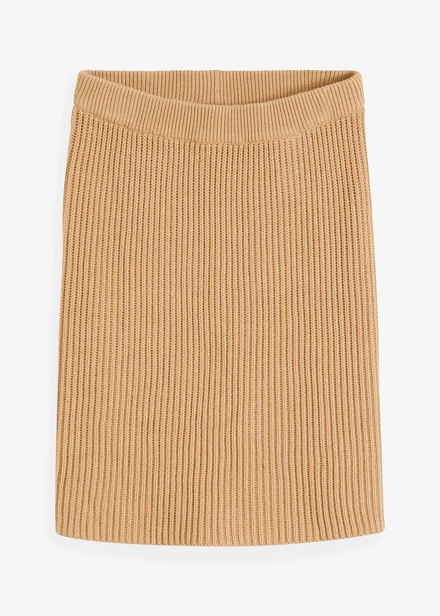 Fustă mini tricotată din bumbac pur