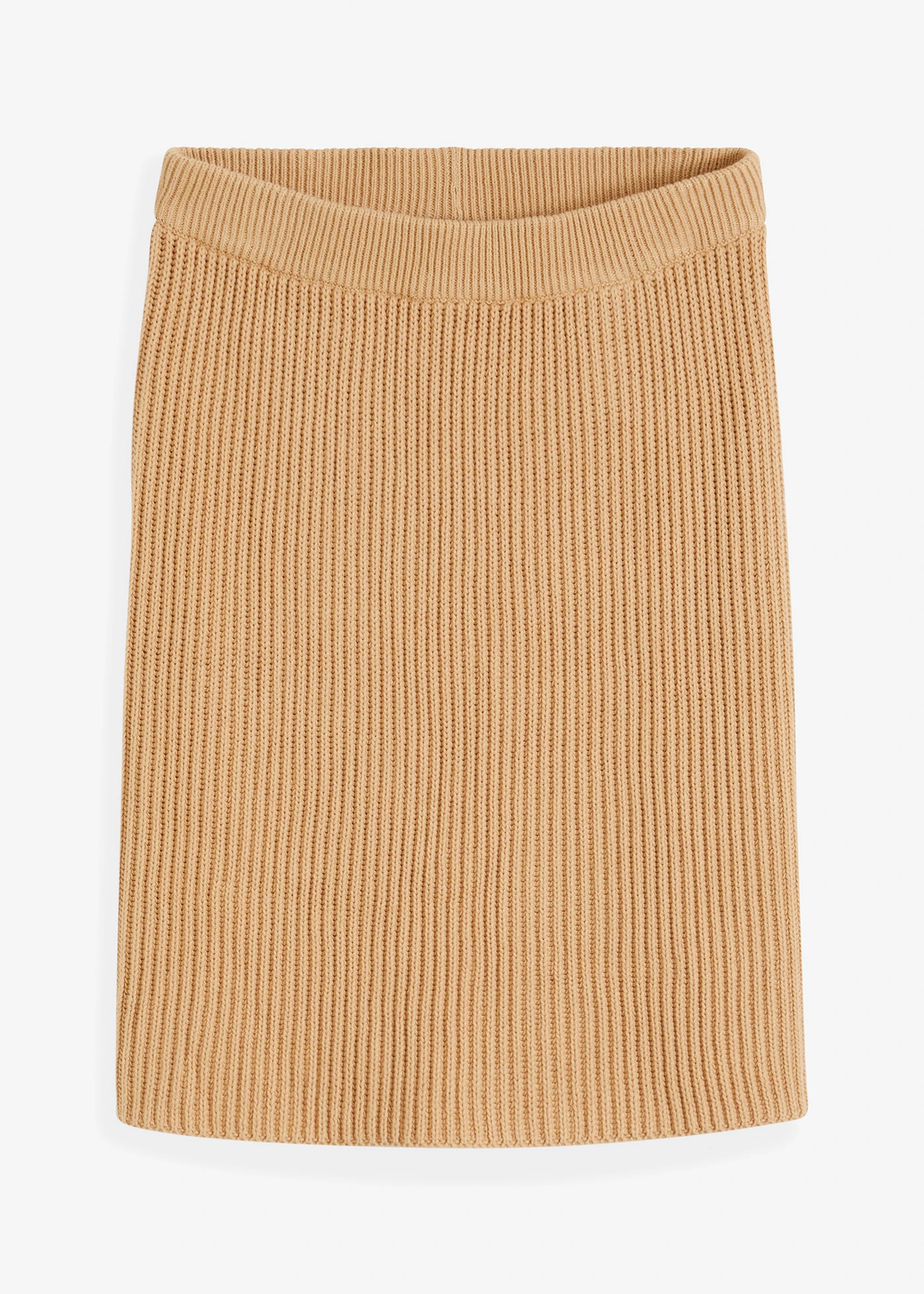 Fustă tricotată din bumbac 100% • bej-latte • magazin bonprix