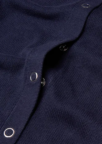 Gebreid vest van katoen • donkerblauw • bonprix online shop