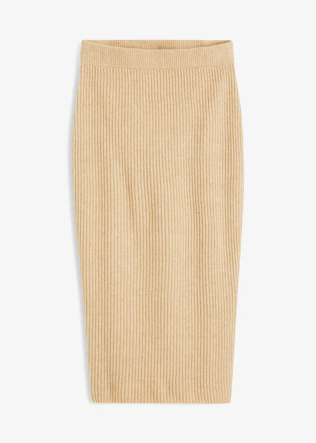 Ceruzková pletená sukňa