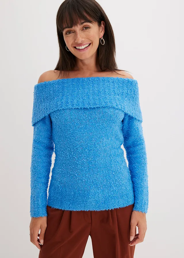 Off shoulder trui • briljantblauw • product-page.page-title-suffix