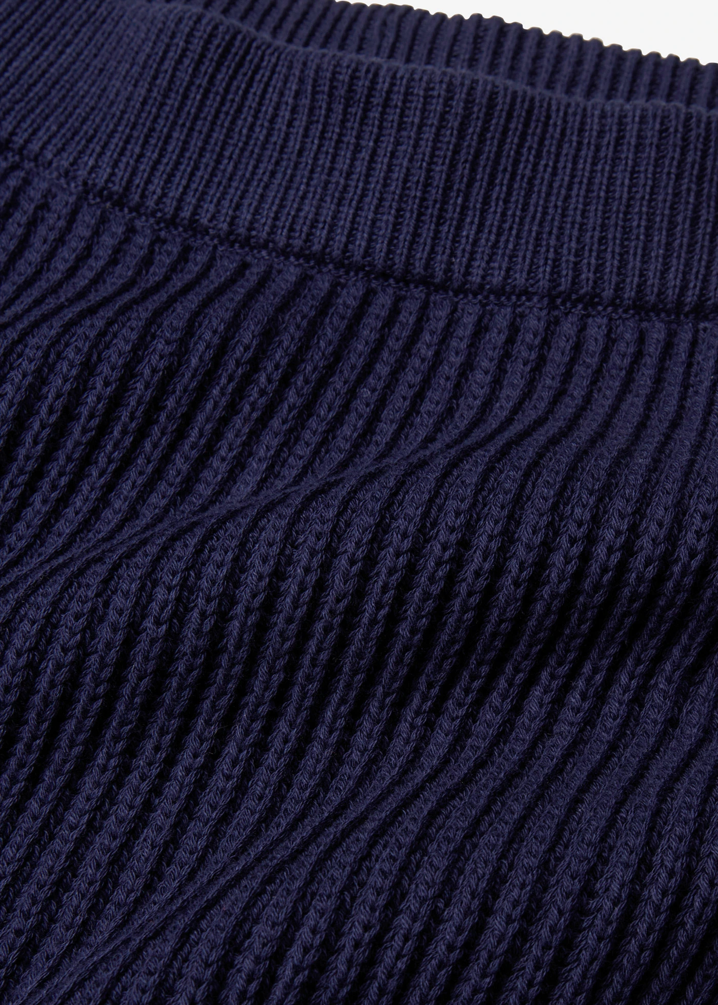 Fustă tricotată din bumbac 100% • bleumarin • magazin bonprix