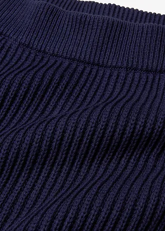 Fustă tricotată din bumbac 100% • bleumarin • magazin bonprix