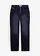 Stretch corduroy broek, straight, Kleur: donkerblauw
