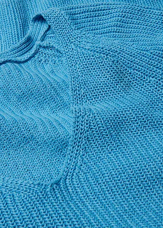 Pull côtelé 100% coton • bleu brillant • Boutique bonprix