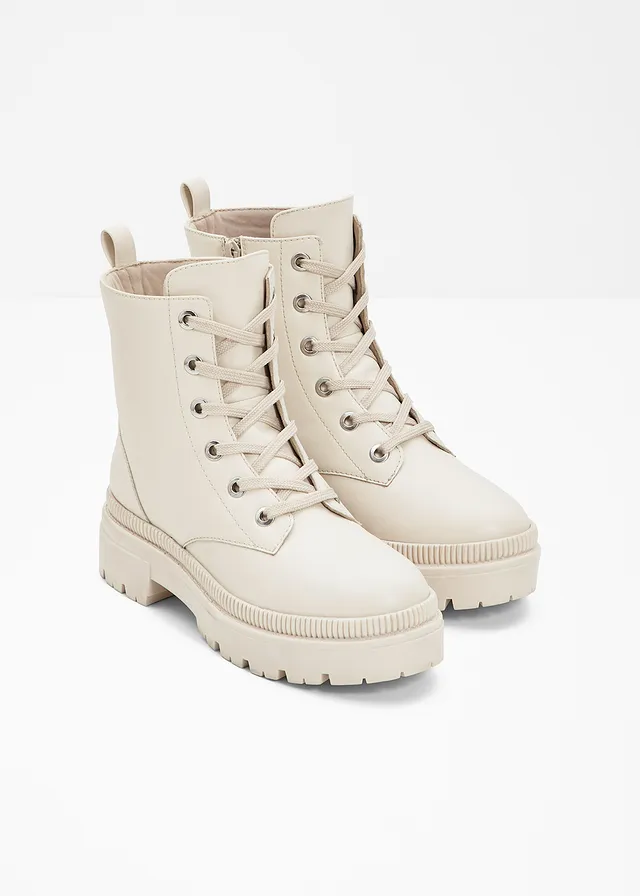 Boots lacées à semelle crantée • beige • product-page.page-title-suffix