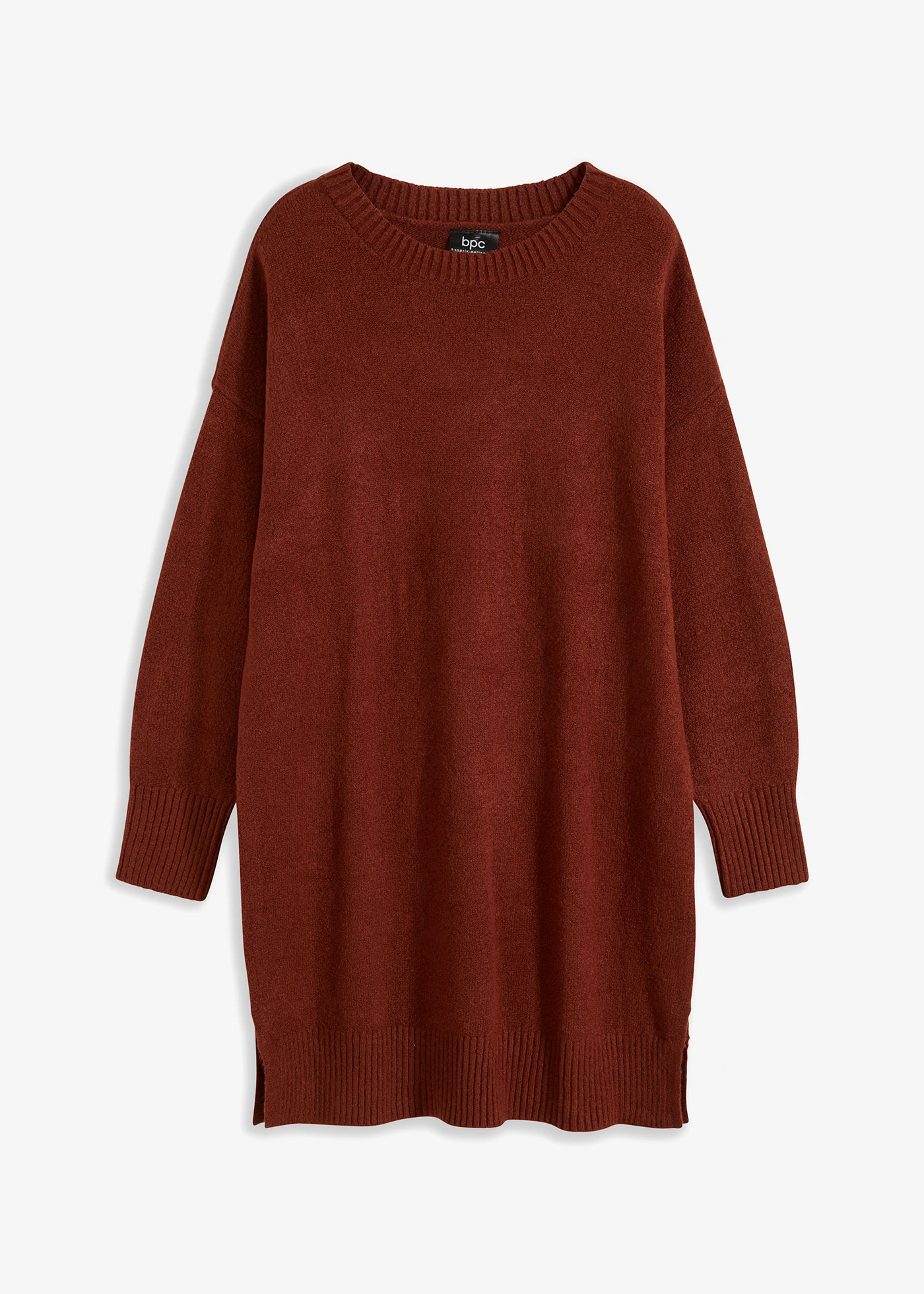 Oversized pletené šaty • mahagonová hnědá • bonprix obchod