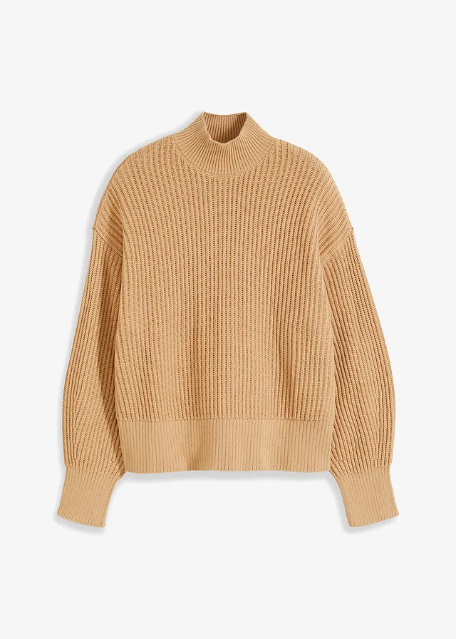 Sweter oversize z czystej bawełny - Bonprix