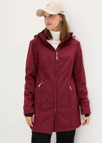 Parka déperlante en softshell avec doublure polaire douillette • rouge érable • Boutique bonprix
