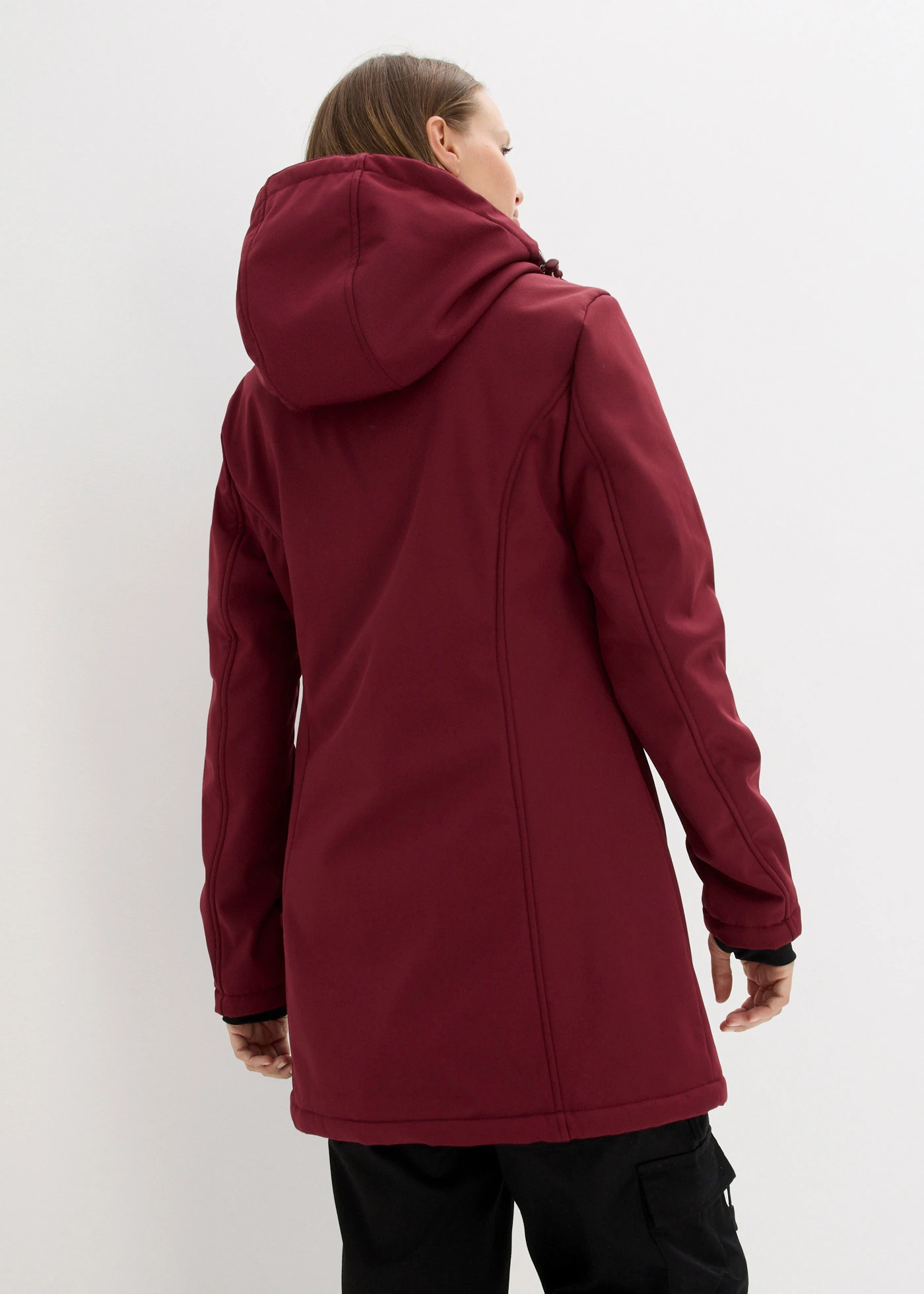 Parka déperlante en softshell avec doublure polaire douillette • rouge érable • Boutique bonprix