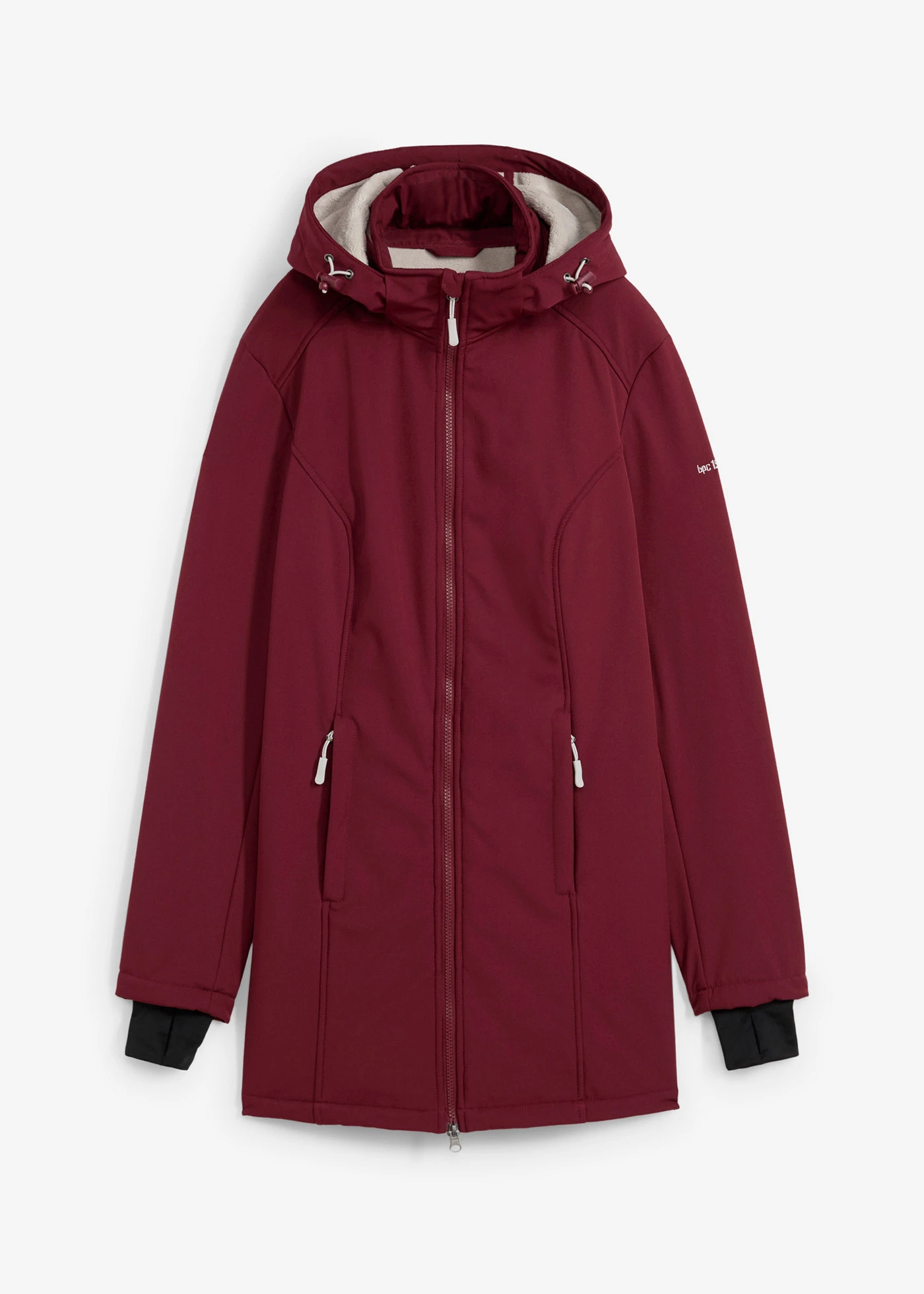 Parka déperlante en softshell avec doublure polaire douillette • rouge érable • Boutique bonprix