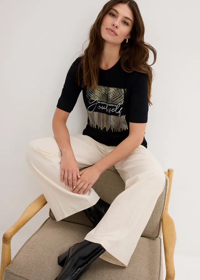 Longsleeve met print • zwart • product-page.page-title-suffix