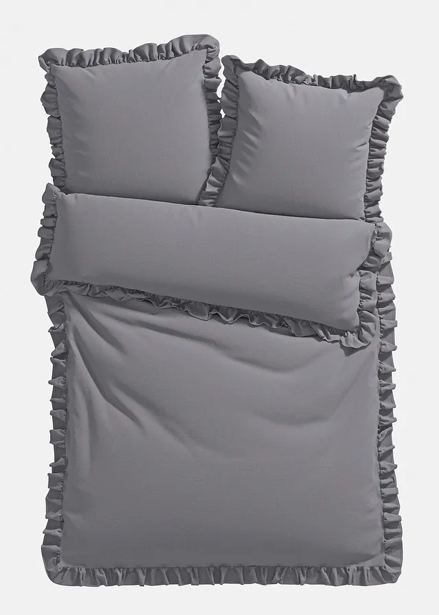 Povlečení z linonu, s rýšky • šedá • bonprix obchod