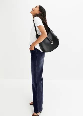 Strečové džíny Wide Leg, Mid Waist, barva: nočně modrý denim