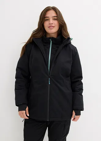 Parka imperméable, style 2 en 1, Couleur: noir