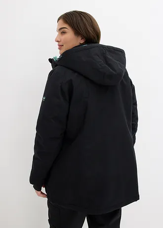 Parka imperméable, style 2 en 1, Couleur: noir