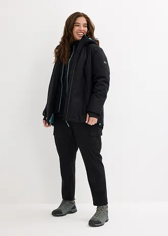 Parka imperméable, style 2 en 1, Couleur: noir