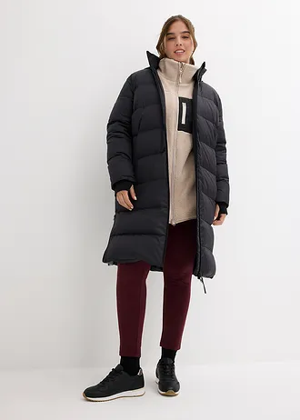 Péřový kabát s recyklovaným prachovým peřím, barva: černá