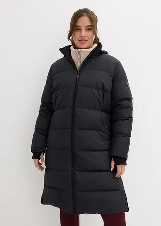 Péřový kabát s recyklovaným prachovým peřím, barva: černá