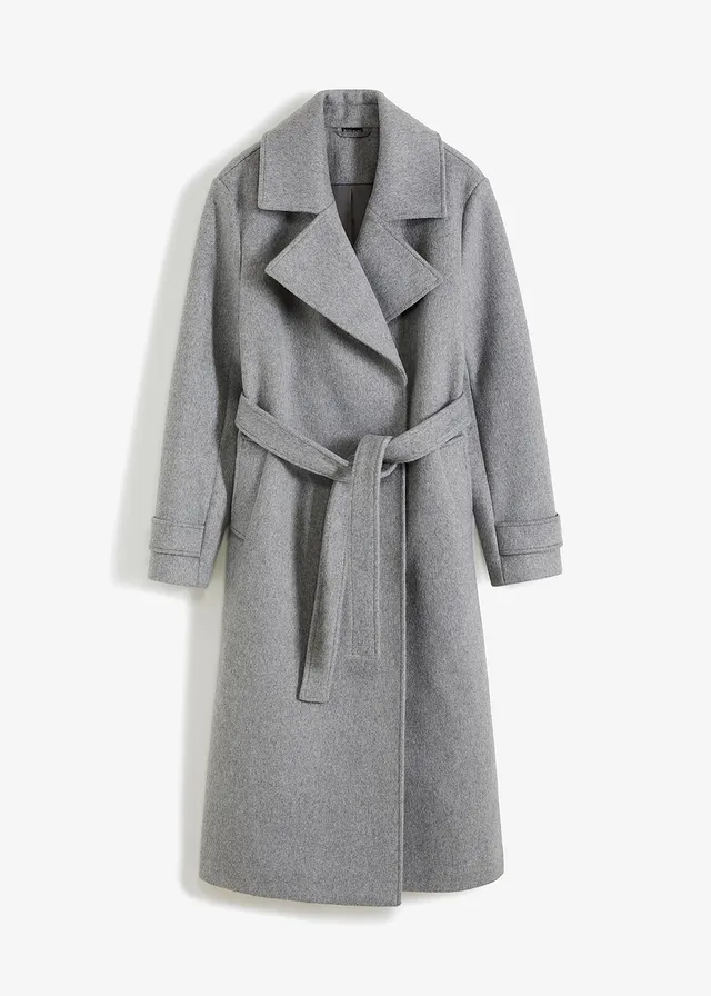 Manteau long • gris chiné • Boutique bonprix