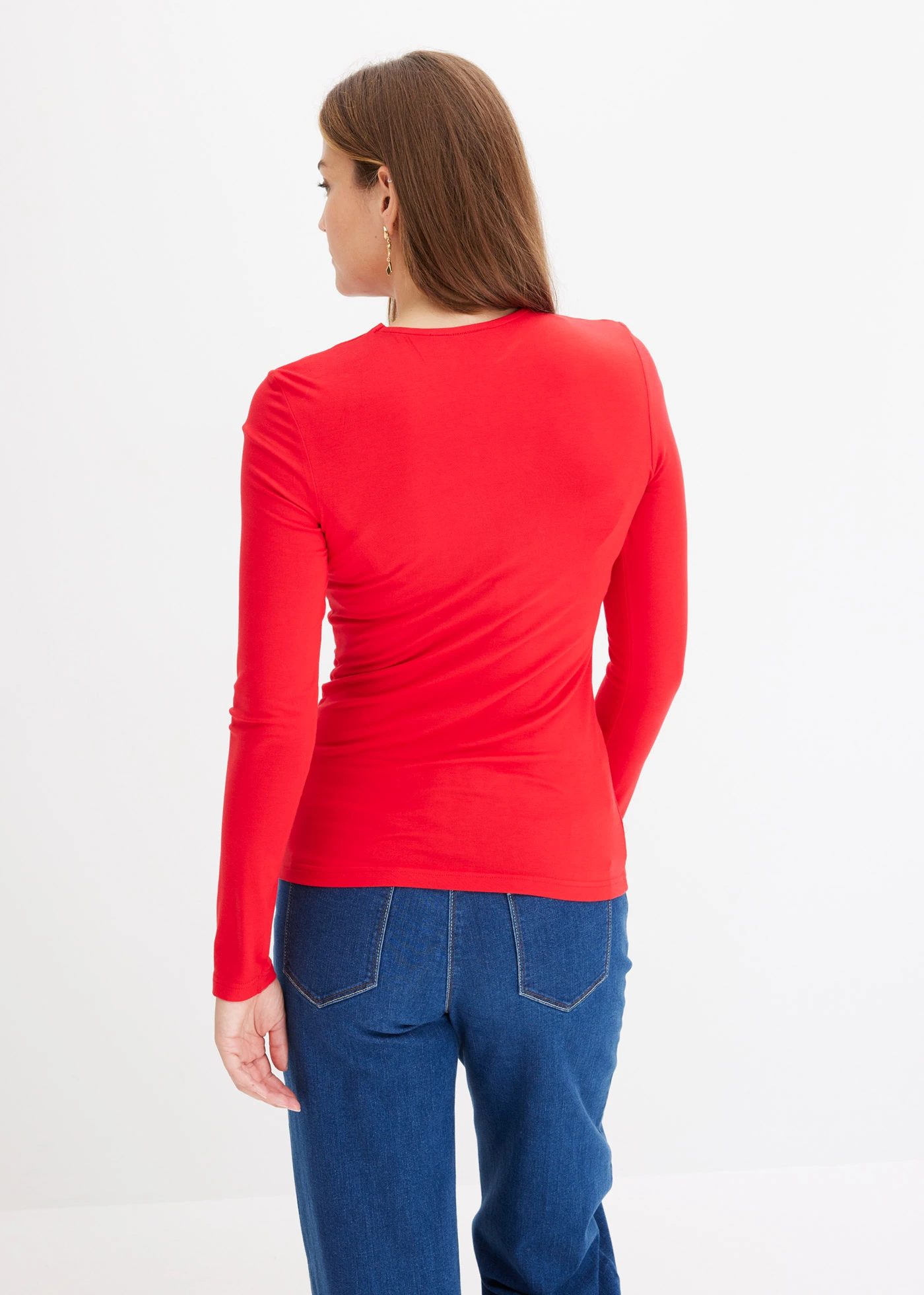 Shirt met knoopdetail • dieprood • bonprix online shop