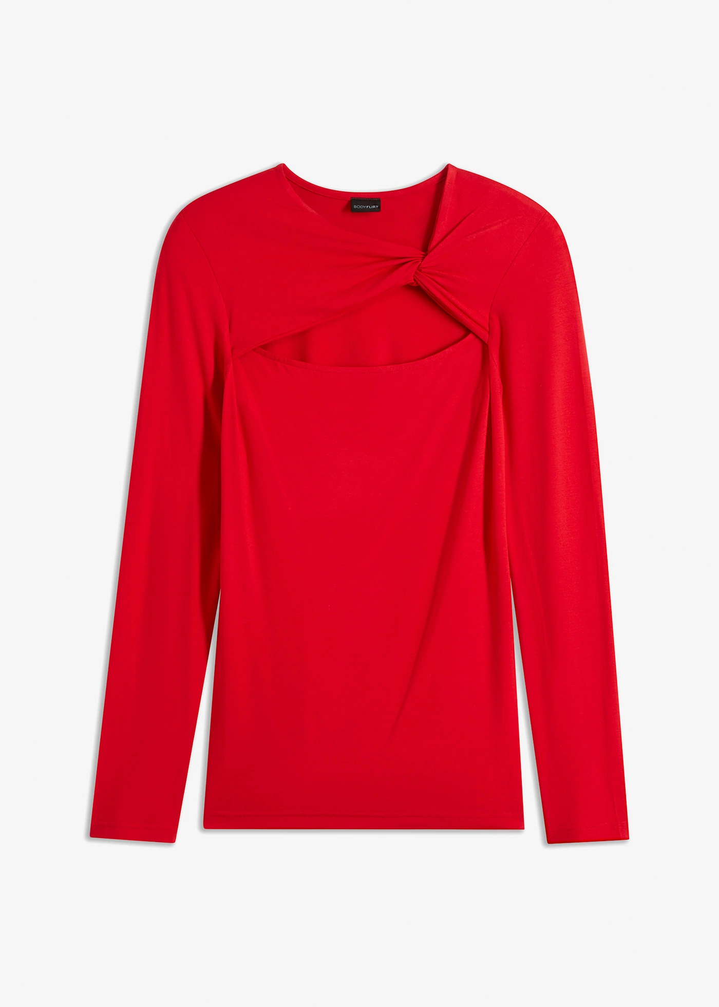 Shirt met knoopdetail • dieprood • bonprix online shop