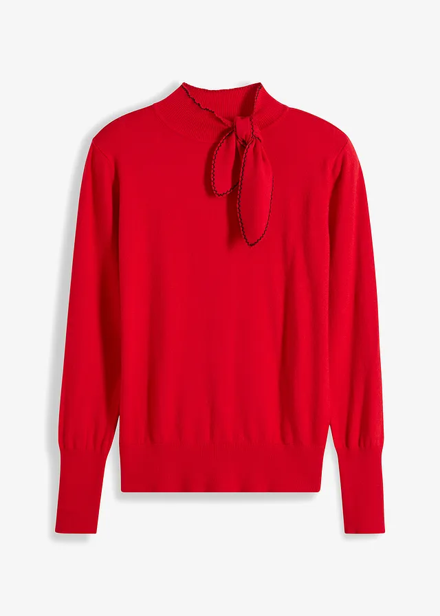 Pulóver s mašľovým prvkom