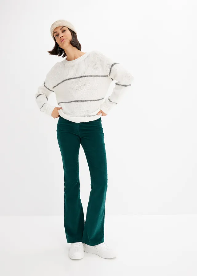 Corduroy broek, Kleur: diepgroen