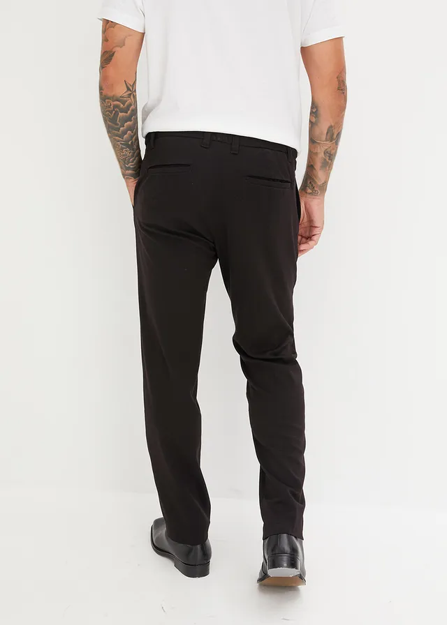 Regular fit chino met scherpe vouw, straight • zwart • product-page.page-title-suffix