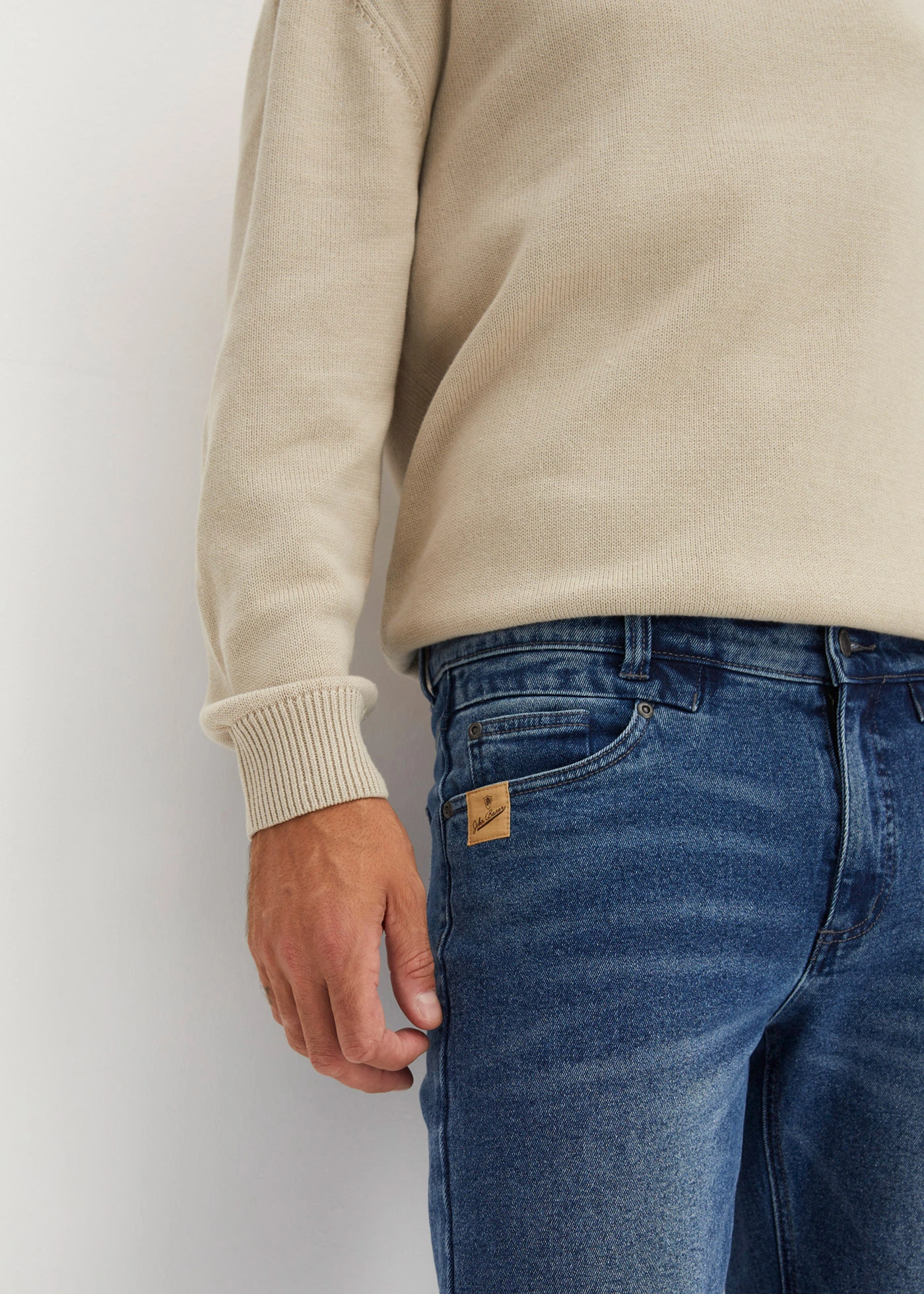 Strečové džíny z kvalitního těžkého denimu, Regular Fit Straight • modrý denim • bonprix obchod