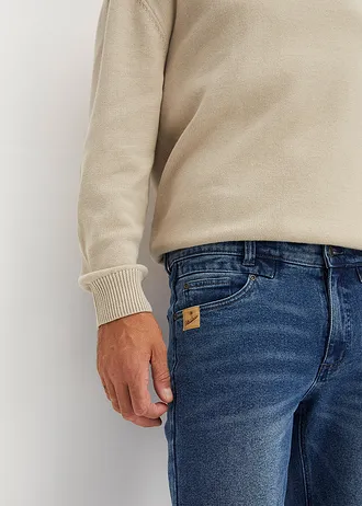 Strečové džíny z kvalitního těžkého denimu, Regular Fit Straight • modrý denim • bonprix obchod