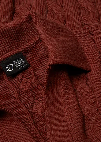 Oversized trui van een zachte kasjmiermix, Kleur: mahoniebruin