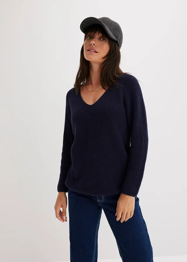 Pull côtelé 100% coton • bleu foncé • product-page.page-title-suffix