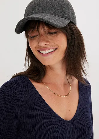 Žebrovaný svetr z čisté bavlny • tmavě modrá • bonprix obchod