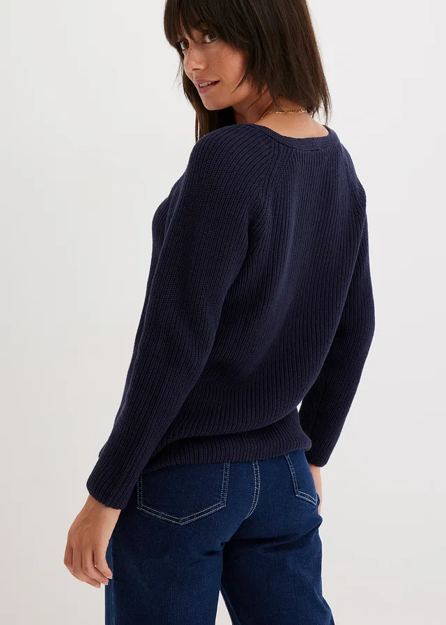 Pull côtelé 100% coton • bleu foncé • product-page.page-title-suffix
