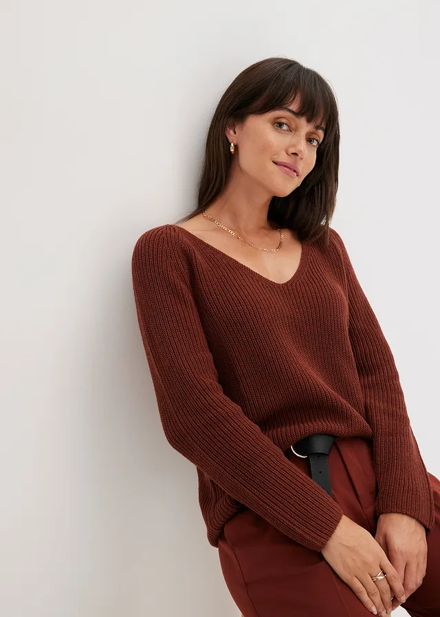 Pull côtelé 100% coton • acajou • product-page.page-title-suffix