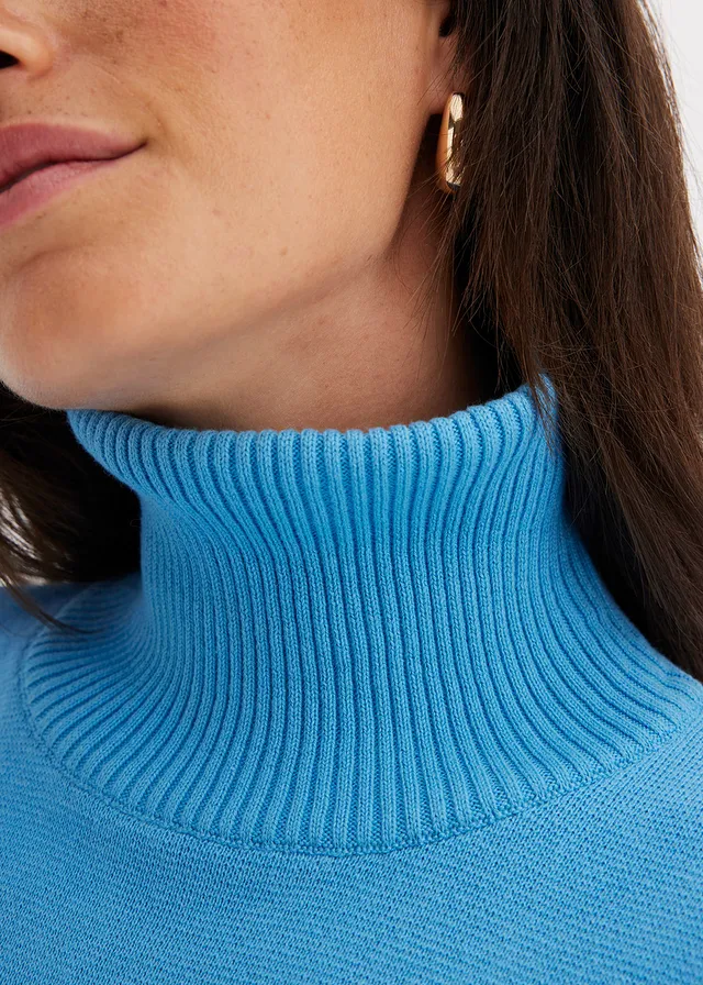 Pull côtelé 100% coton • bleu brillant • product-page.page-title-suffix
