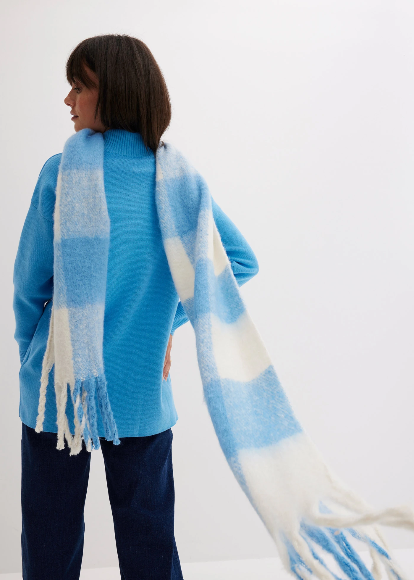 Pull côtelé 100% coton • bleu brillant • Boutique bonprix