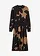 Robe midi en maille, Couleur: beige-noir floral