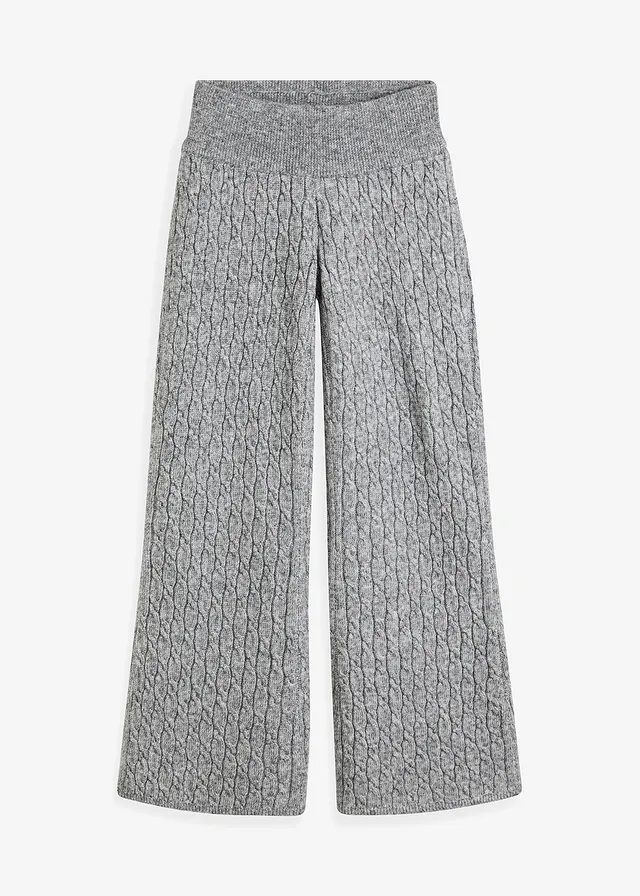 Pantaloni tricotați cu coame șic