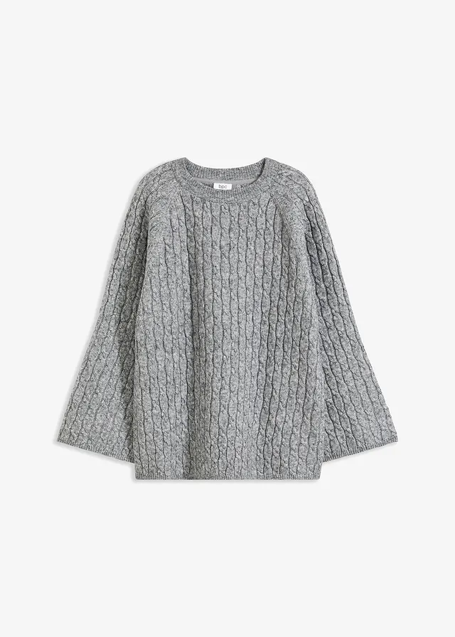 Oversized trui met kabelpatroon