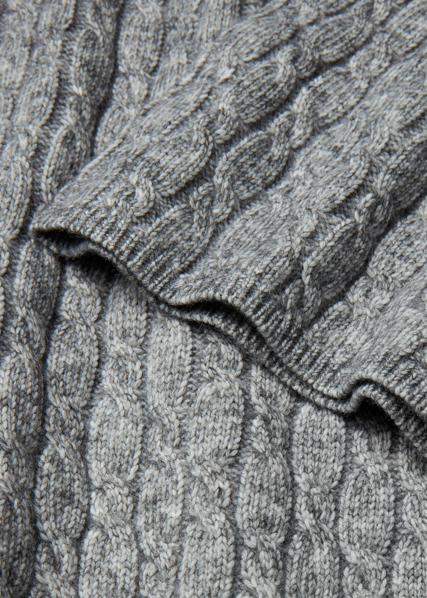 Oversized svetr s copánkovým vzorem • šedý melír • bonprix obchod