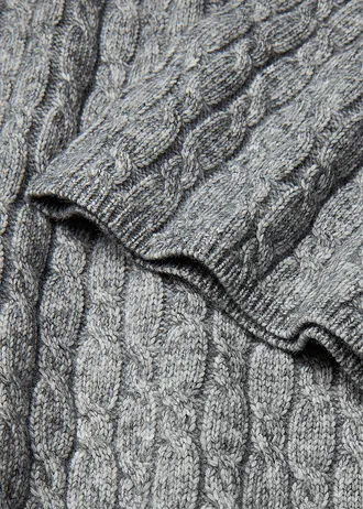 Pulover oversize cu model cu torsade • gri melanj • magazin bonprix