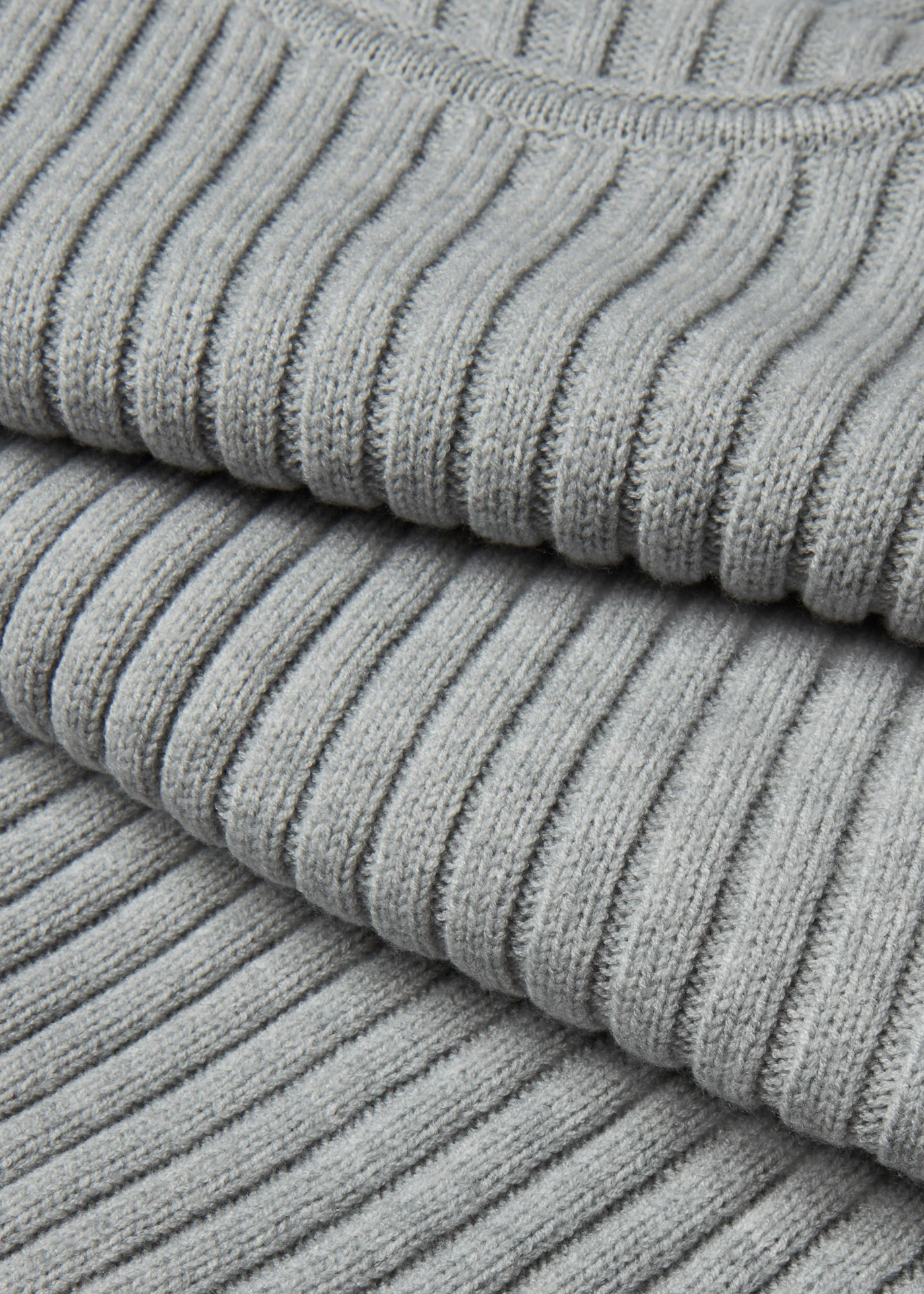 Geribde, gebreide jurk • lichtgrijs gemêleerd • bonprix online shop