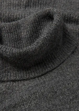 Geribde, gebreide jurk • antraciet gemêleerd • bonprix online shop