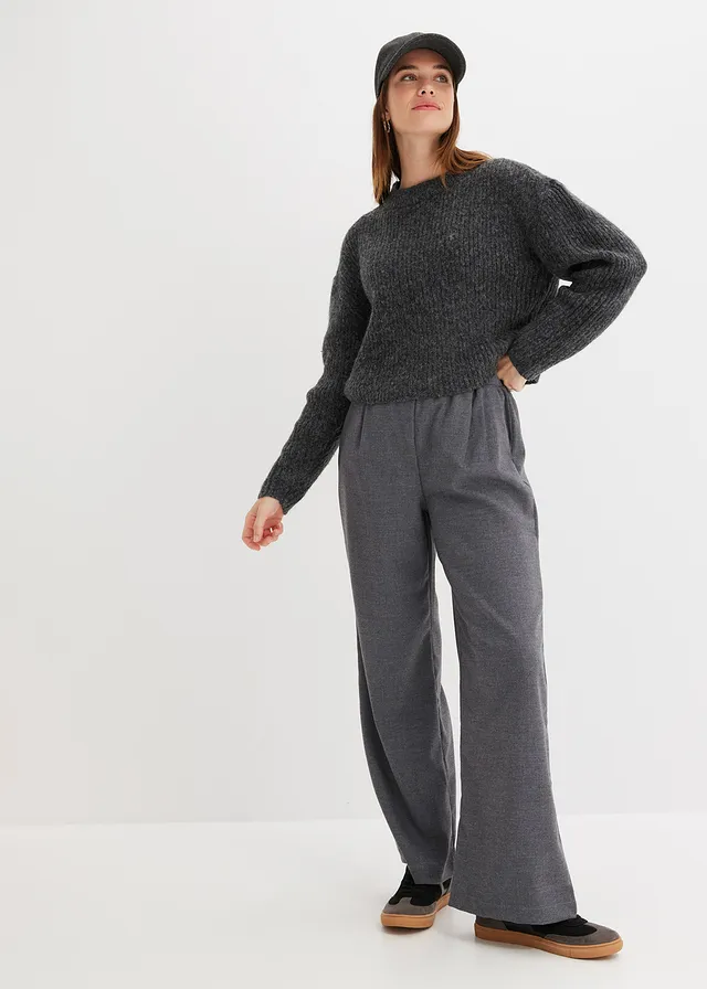 Pantalon large à pinces • anthracite chiné • product-page.page-title-suffix